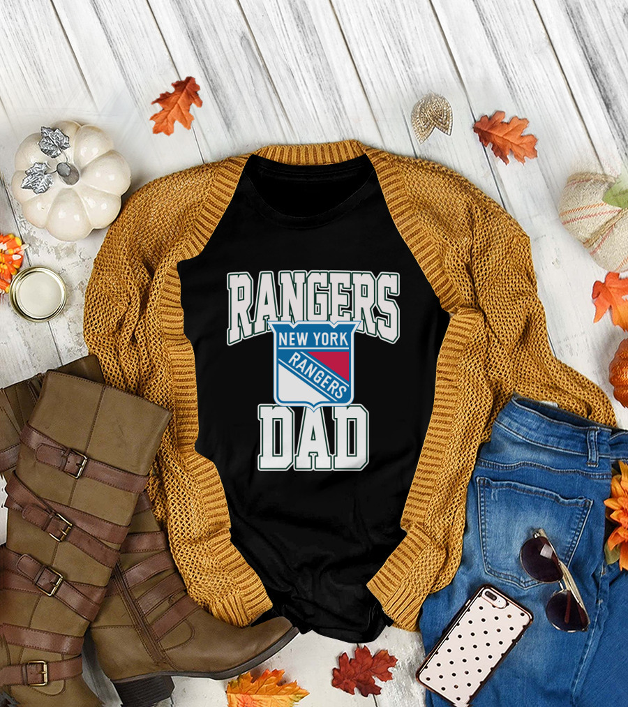 New York Rangers Dad Nhl Team Supporter T-Shirt
