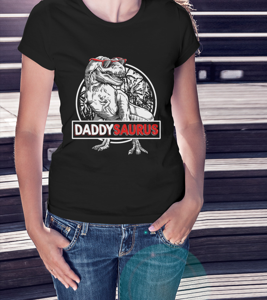 Daddysaurus T-Rex Father's Day Gifts Daddy Saurus T-Shirt