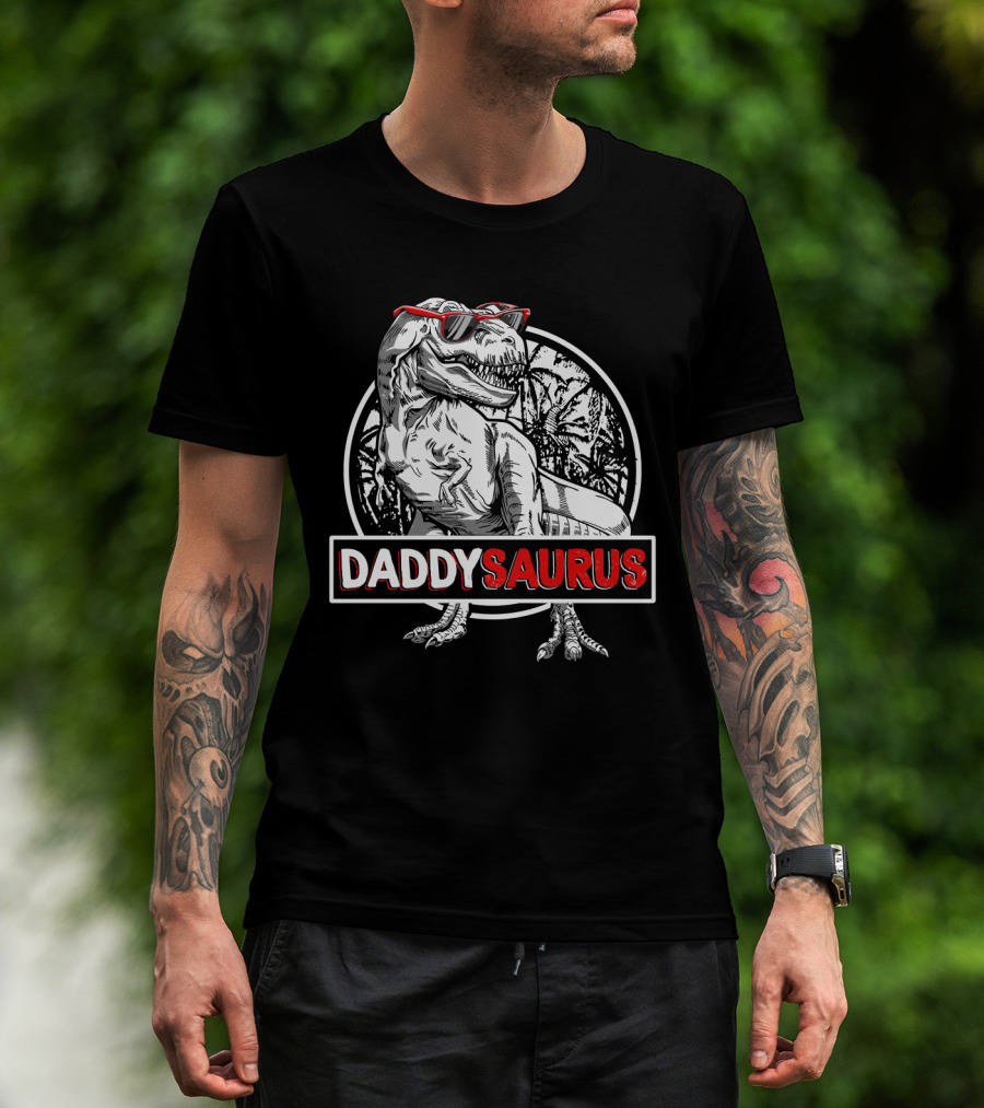Daddysaurus T-Rex Father's Day Gifts Daddy Saurus T-Shirt