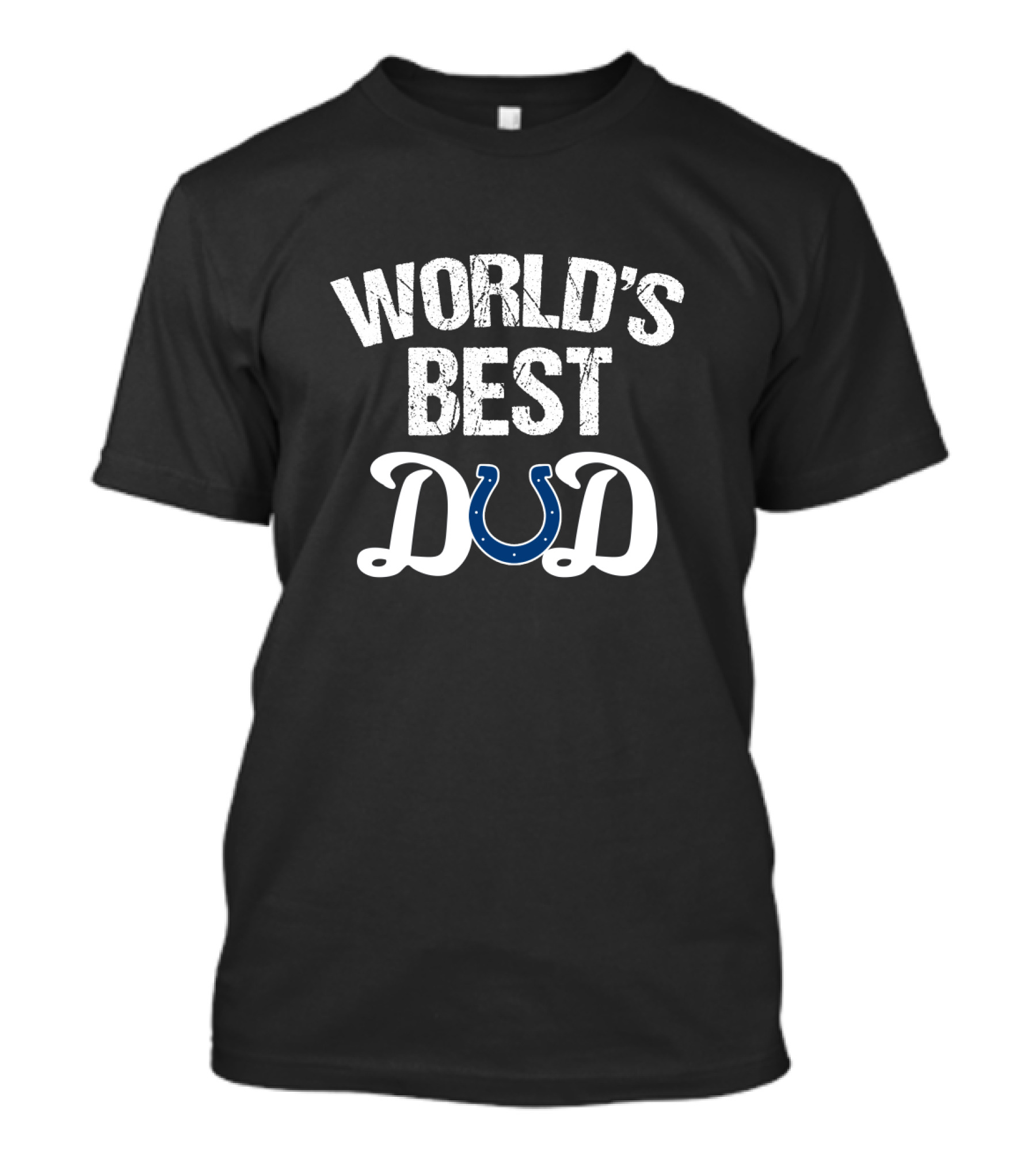 World's Best Dad Indianapolis Colts Horseshoe T-Shirt