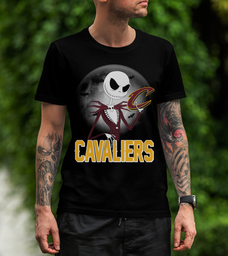 Jack Skellington Cavaliers Halloween Cleveland T-Shirt