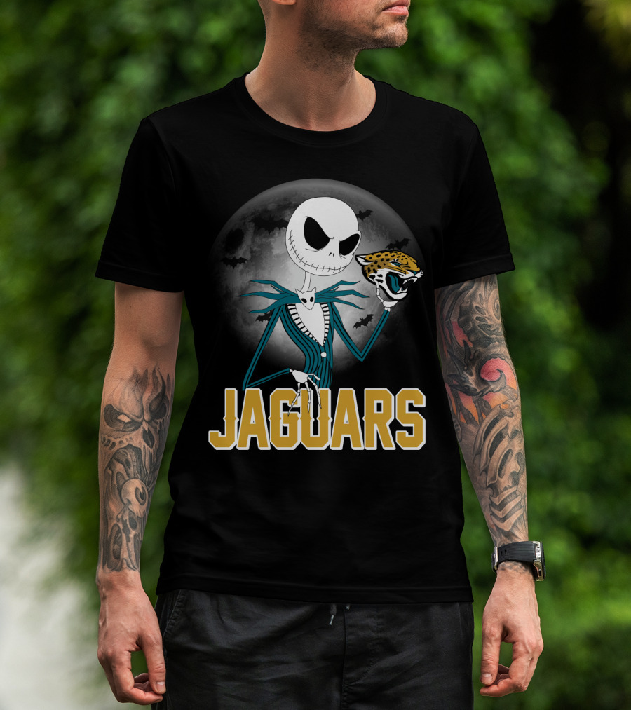 Jack Skellington Halloween Jacksonville Jaguars T-Shirt