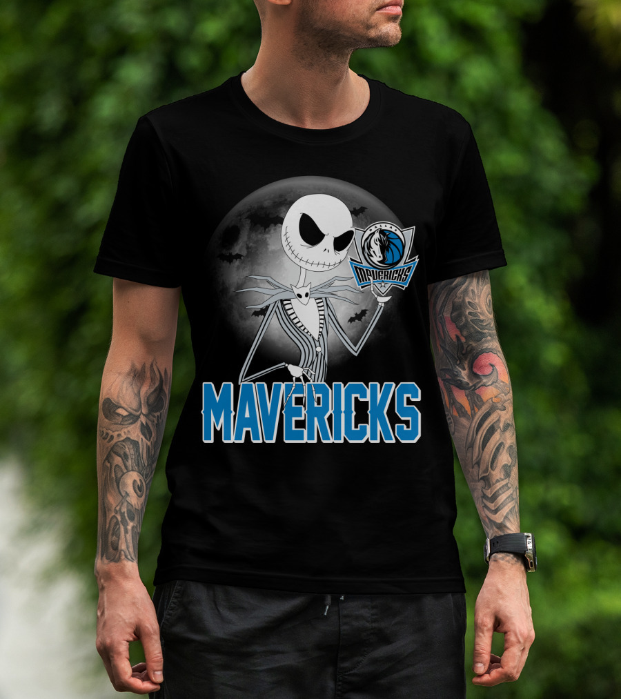 Jack Skellington Halloween Mavericks Moon Theme T-Shirt