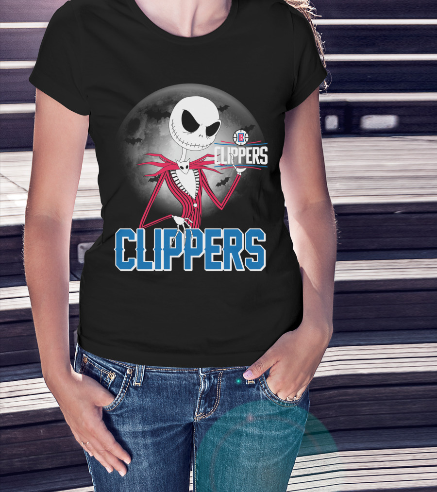Jack Skellington La Clippers Halloween Moon T-Shirt