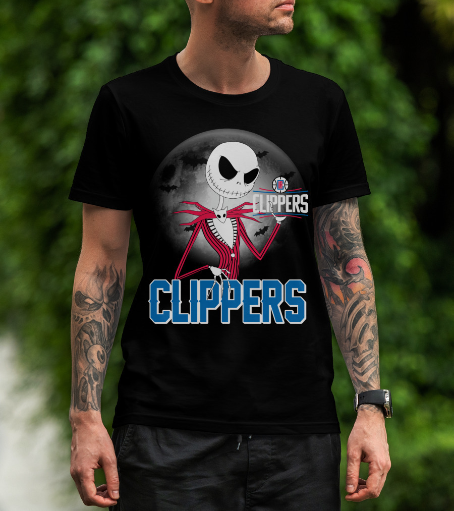 Jack Skellington La Clippers Halloween Moon T-Shirt