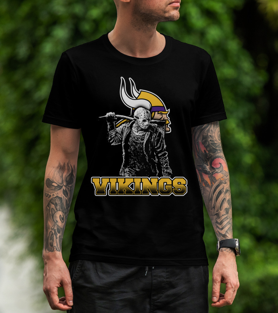 Jason Voorhees Minnesota Vikings Mashup T-Shirt