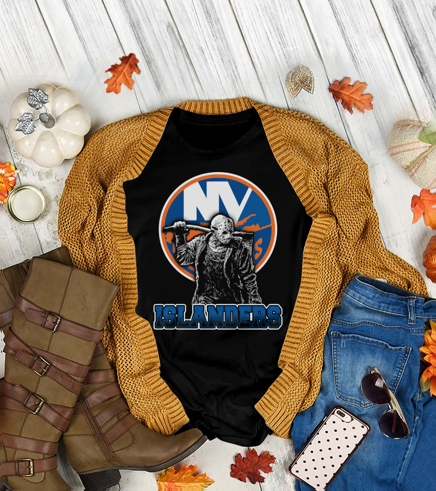 Ny Islanders Fans Unite With Jason Voorhees Hockey Mask T-Shirt