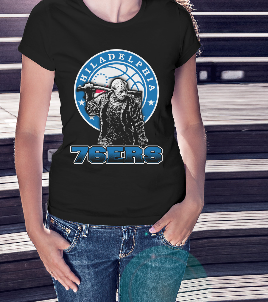 Philadelphia 76ers Jason Voorhees Crossover T-Shirt