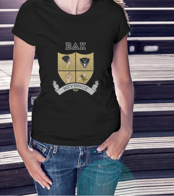 BAK Beychella Crest Black Panther Nefertiti Bee Fist BeyoncE T-Shirt