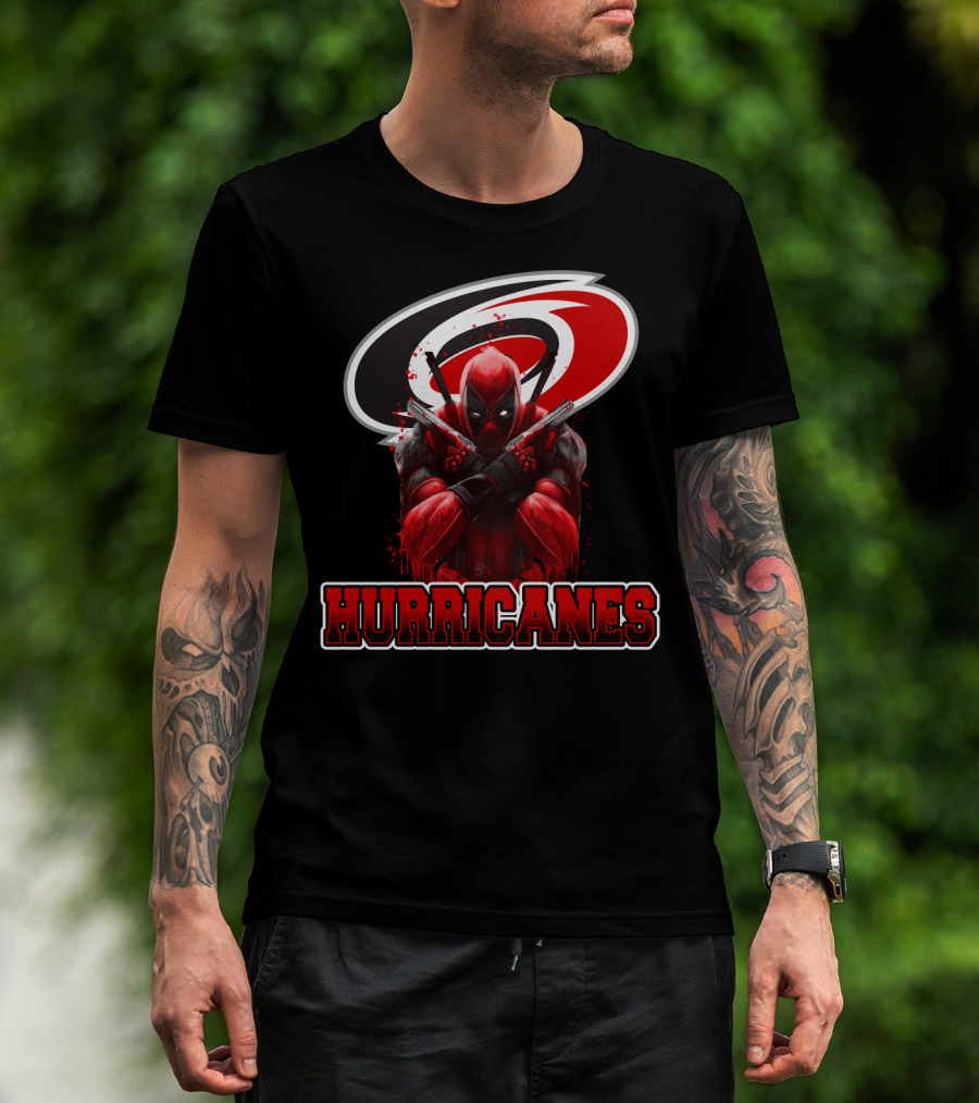 Carolina Hurricanes Deadpool Mashup Fans T-Shirt