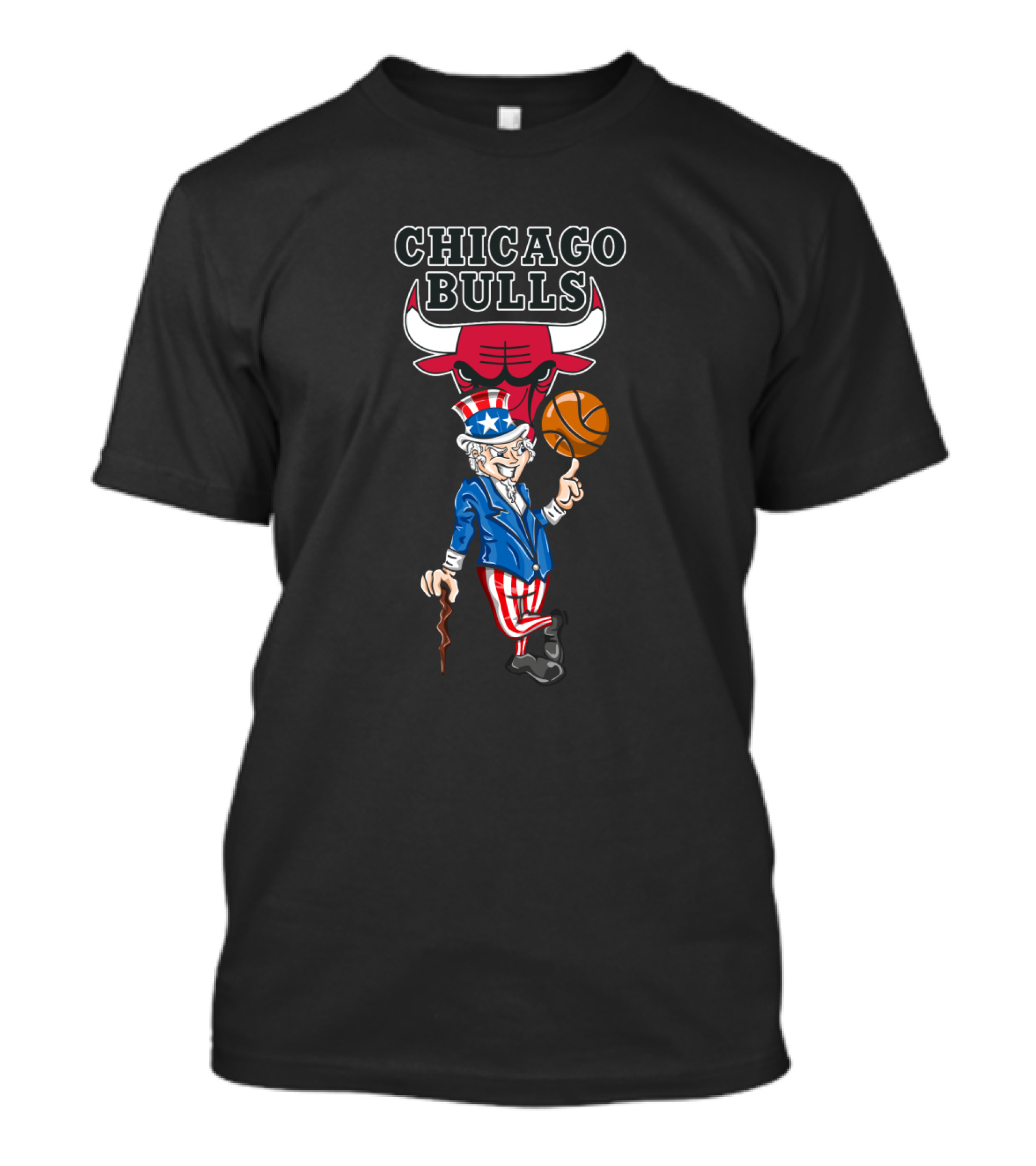 Chicago Bulls Uncle Sam Basketball 4Th July Celebration T-Shirt