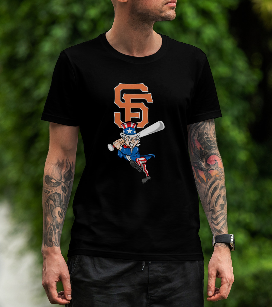 San Francisco Giants Uncle Sam 4Th July Baseball Patriotic T-Shirt