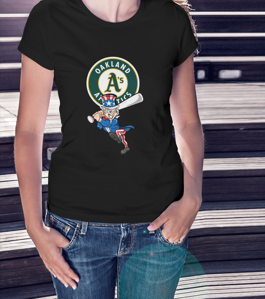 Oakland Athletics Uncle Sam Baseball Patriotic 4Th July Celebration T-Shirt