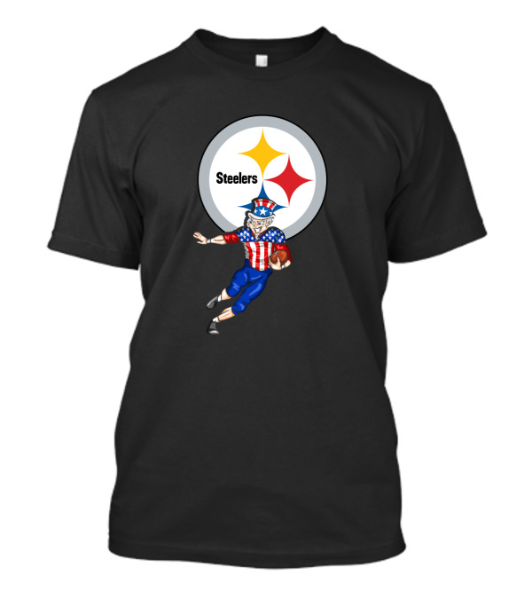 Pittsburgh Steelers Uncle Sam 4Th July Football Stars And Stripes T-Shirt