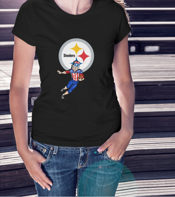 Pittsburgh Steelers Uncle Sam 4Th July Football Stars And Stripes T-Shirt