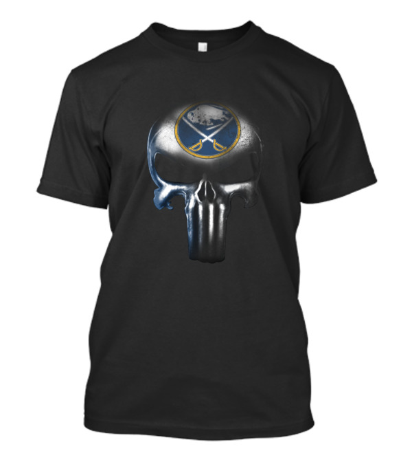 Buffalo Sabres The Punisher Skull Logo Fan Merchandise T-Shirt
