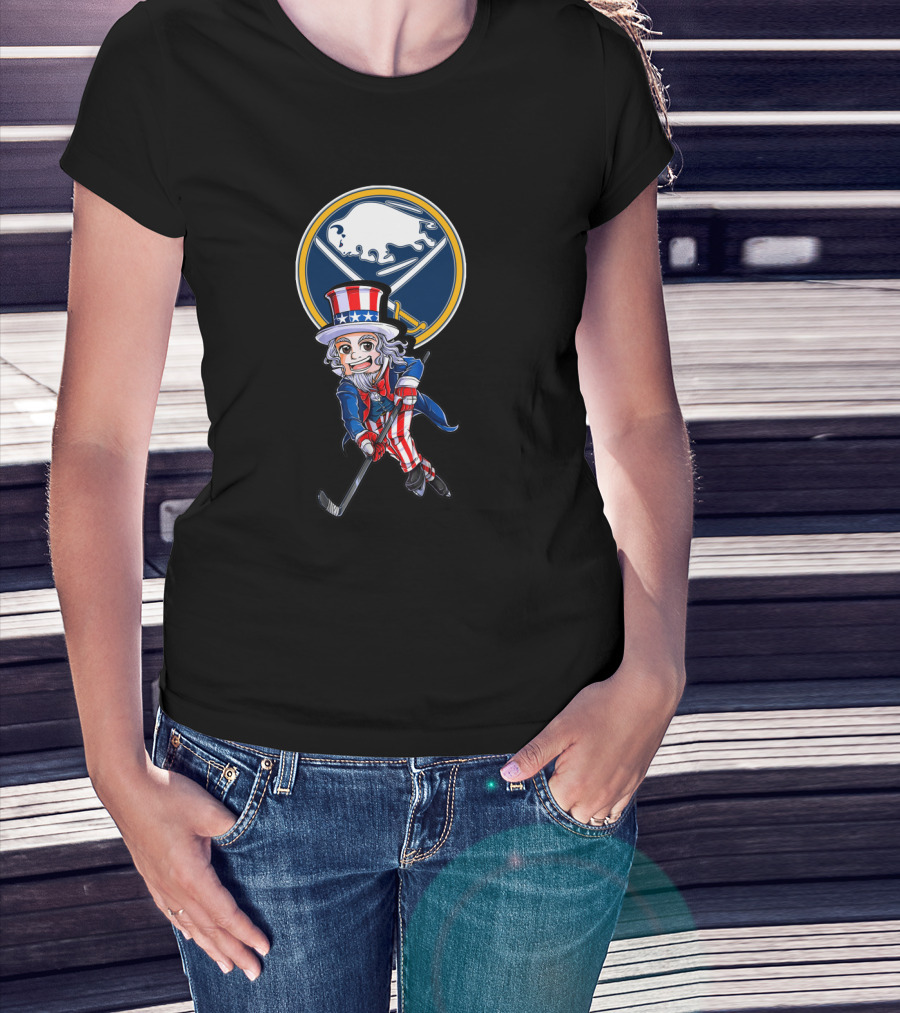 Uncle Sam Buffalo Sabres Hockey 4Th Of July T-Shirt