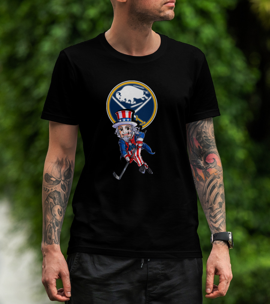 Uncle Sam Buffalo Sabres Hockey 4Th Of July T-Shirt