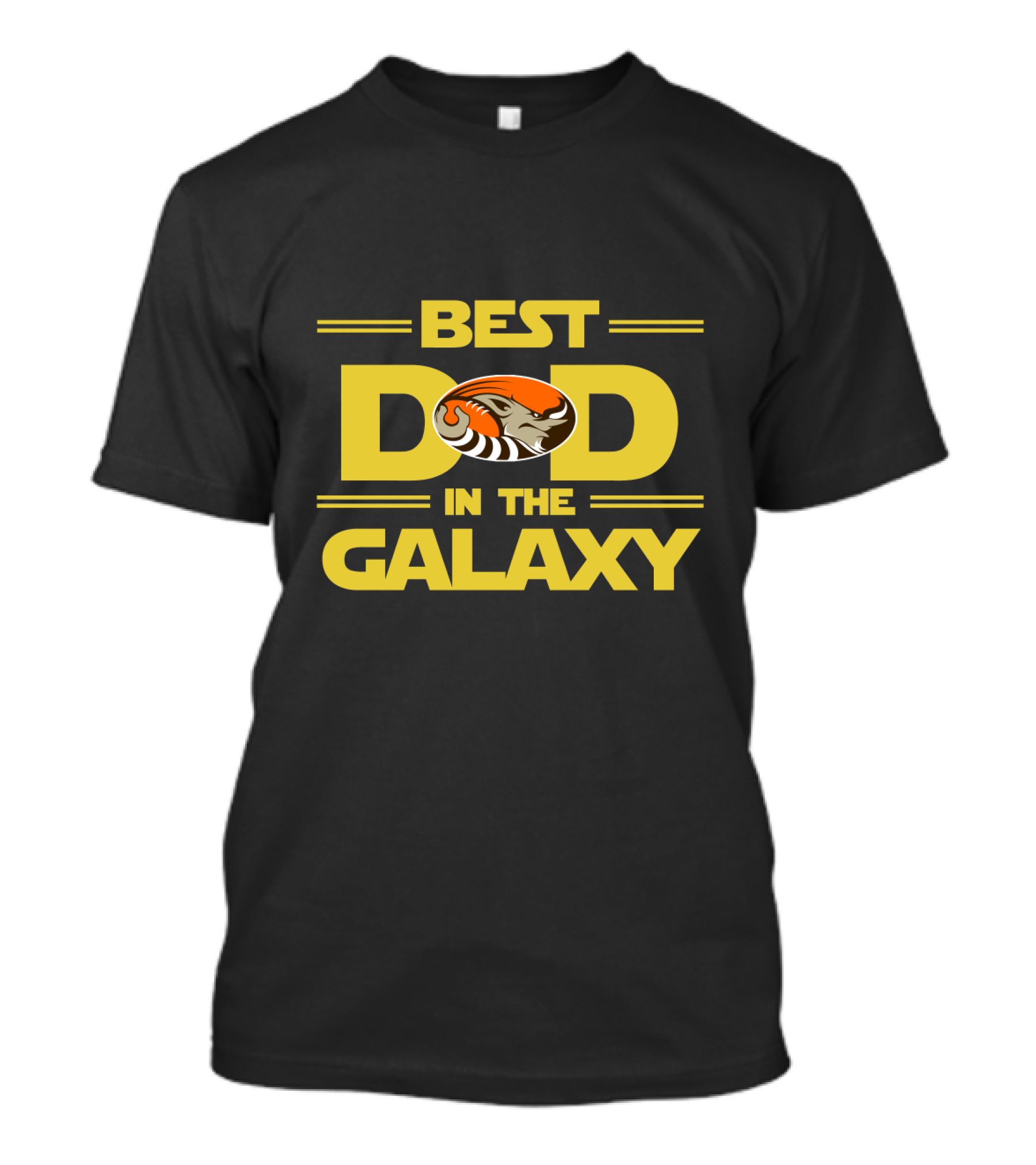Best Dad In The Galaxy With Fierce Canine T-Shirt