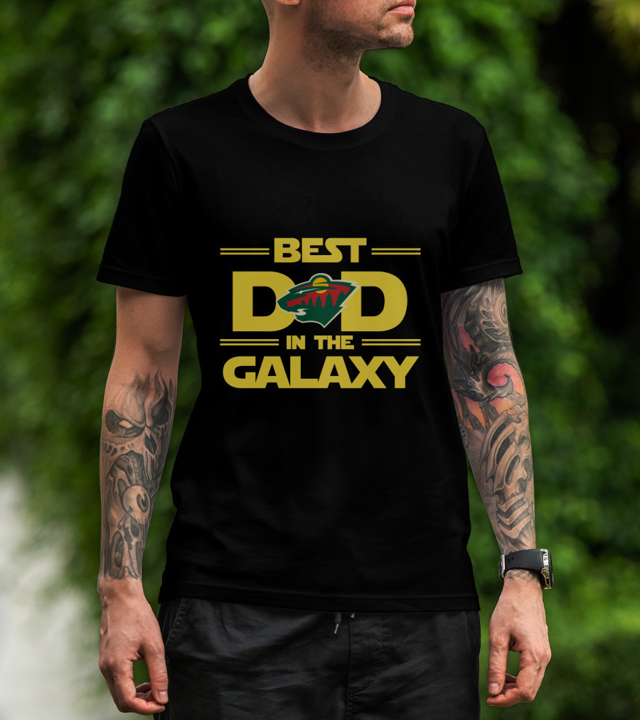 Best Dad In The Galaxy Minnesota Wild T-Shirt