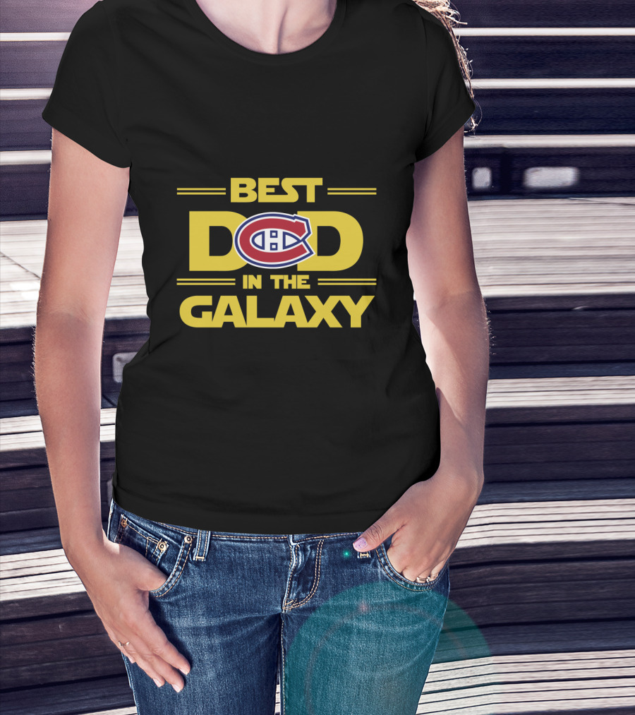 Best Dad Montreal Canadiens Logo In The Galaxy T-Shirt