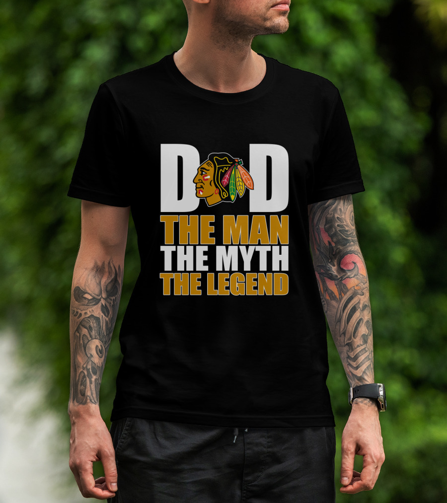 Chicago Blackhawks Dad The Man The Myth The Legend T-Shirt