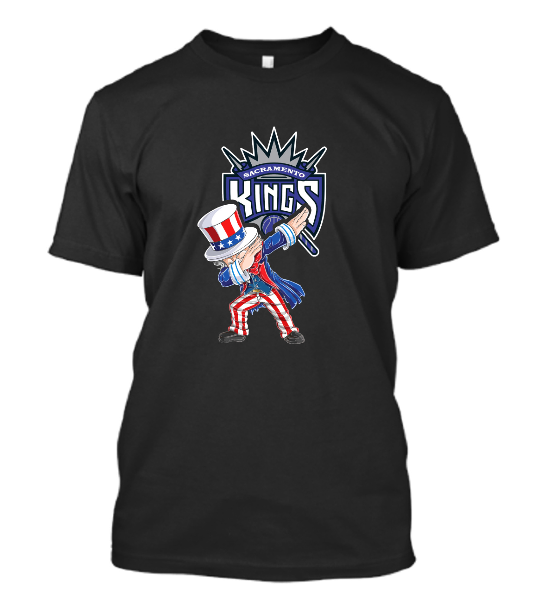 Uncle Sam Dabbing Sacramento Kings July 4Th Celebration T-Shirt