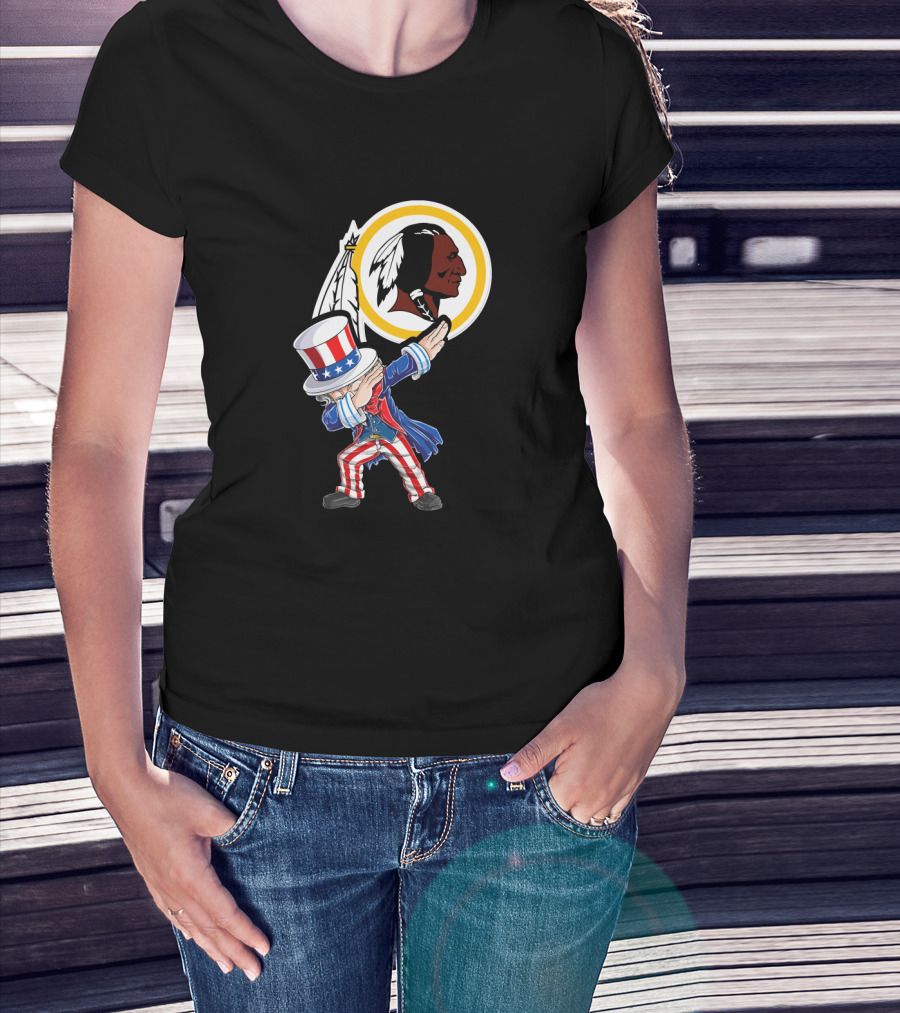 Uncle Sam Dabbing 4Th July Washington Redskins T-Shirt