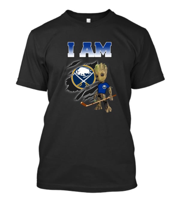 I Am Buffalo Sabres Groot Hockey Fan T-Shirt