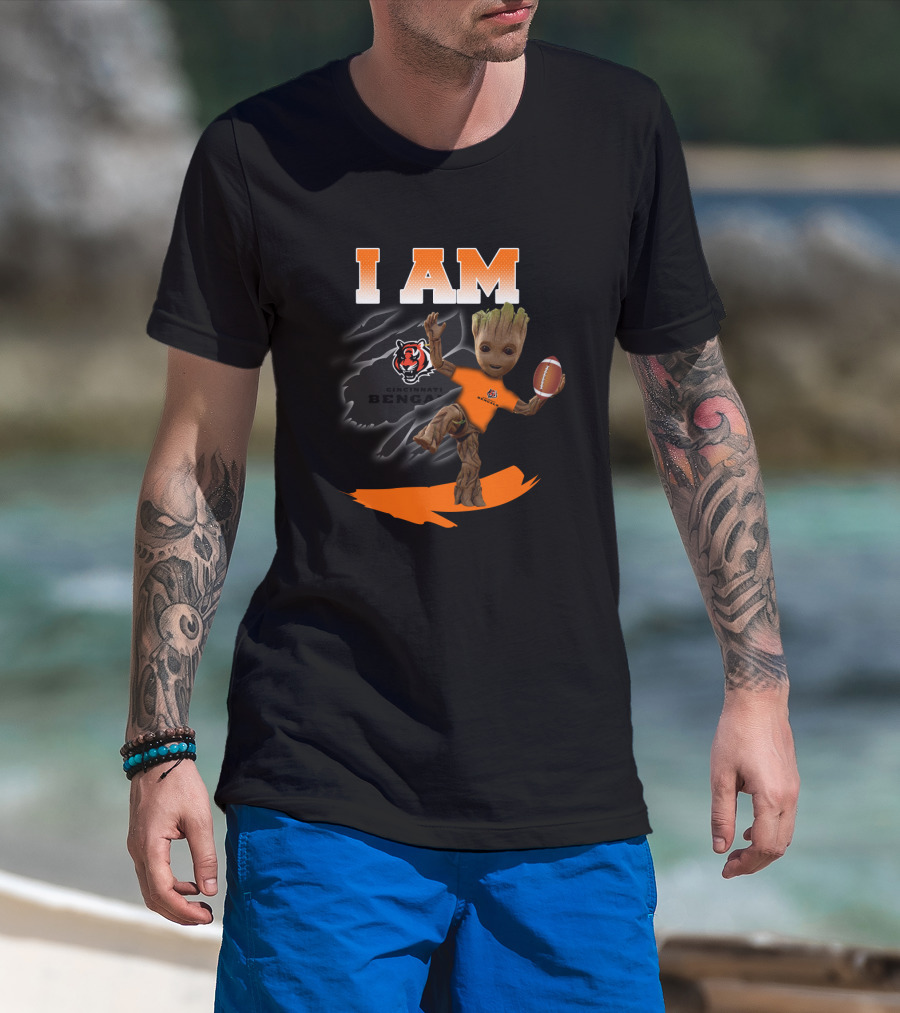 I Am Cincinnati Bengals Groot Football Fans T-Shirt