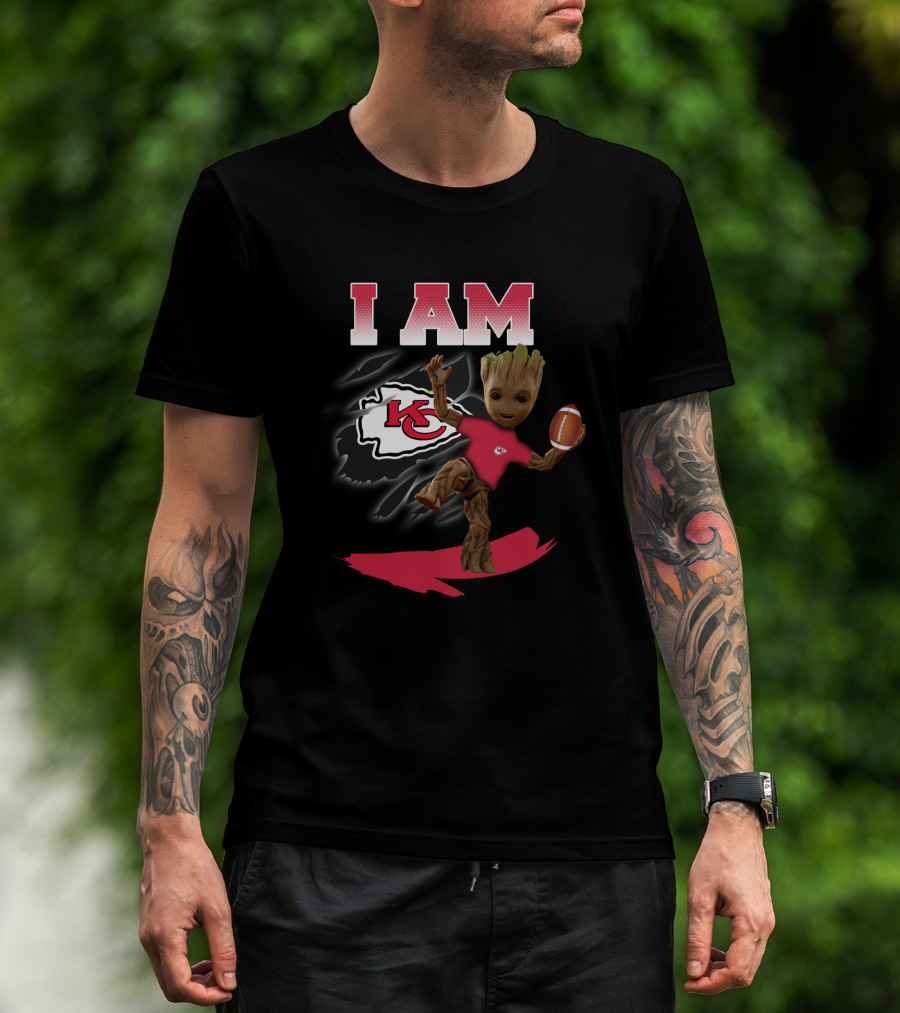 I Am Kansas City Chiefs Groot Football Fan T-Shirt