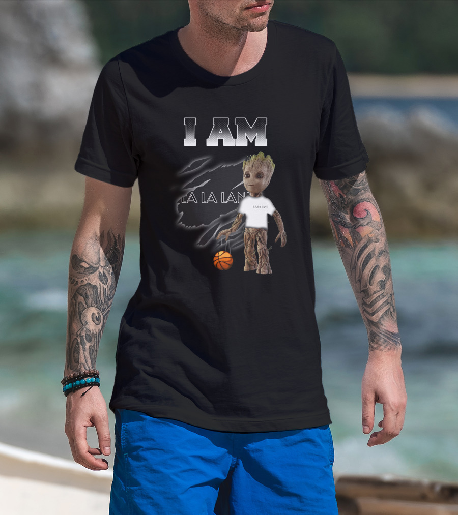 I Am La La Land Basketball Fan Groot T-Shirt