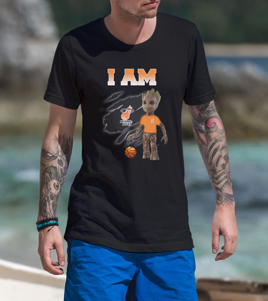 I Am Miami Heat Groot Basketball Fan T-Shirt