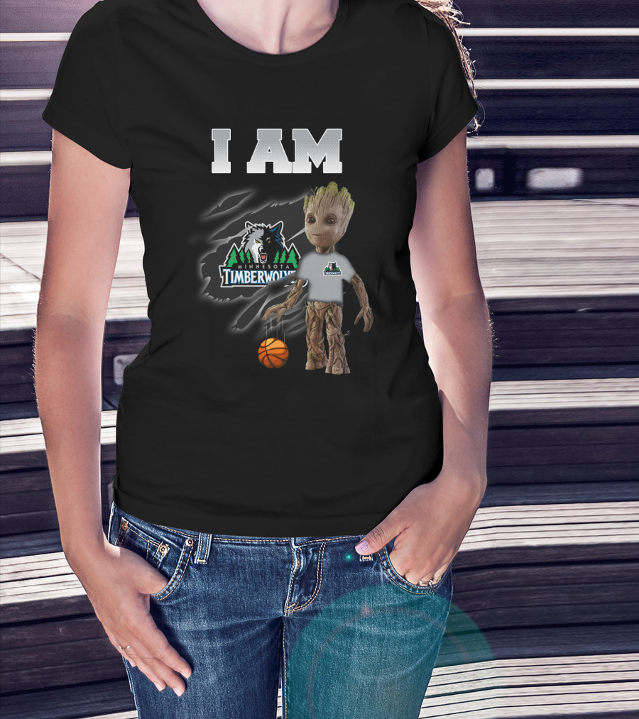 I Am Minnesota Timberwolves Groot Balloon T-Shirt