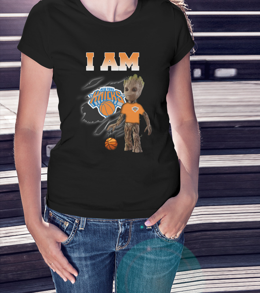 I Am New York Knicks Groot Basketball Fan T-Shirt