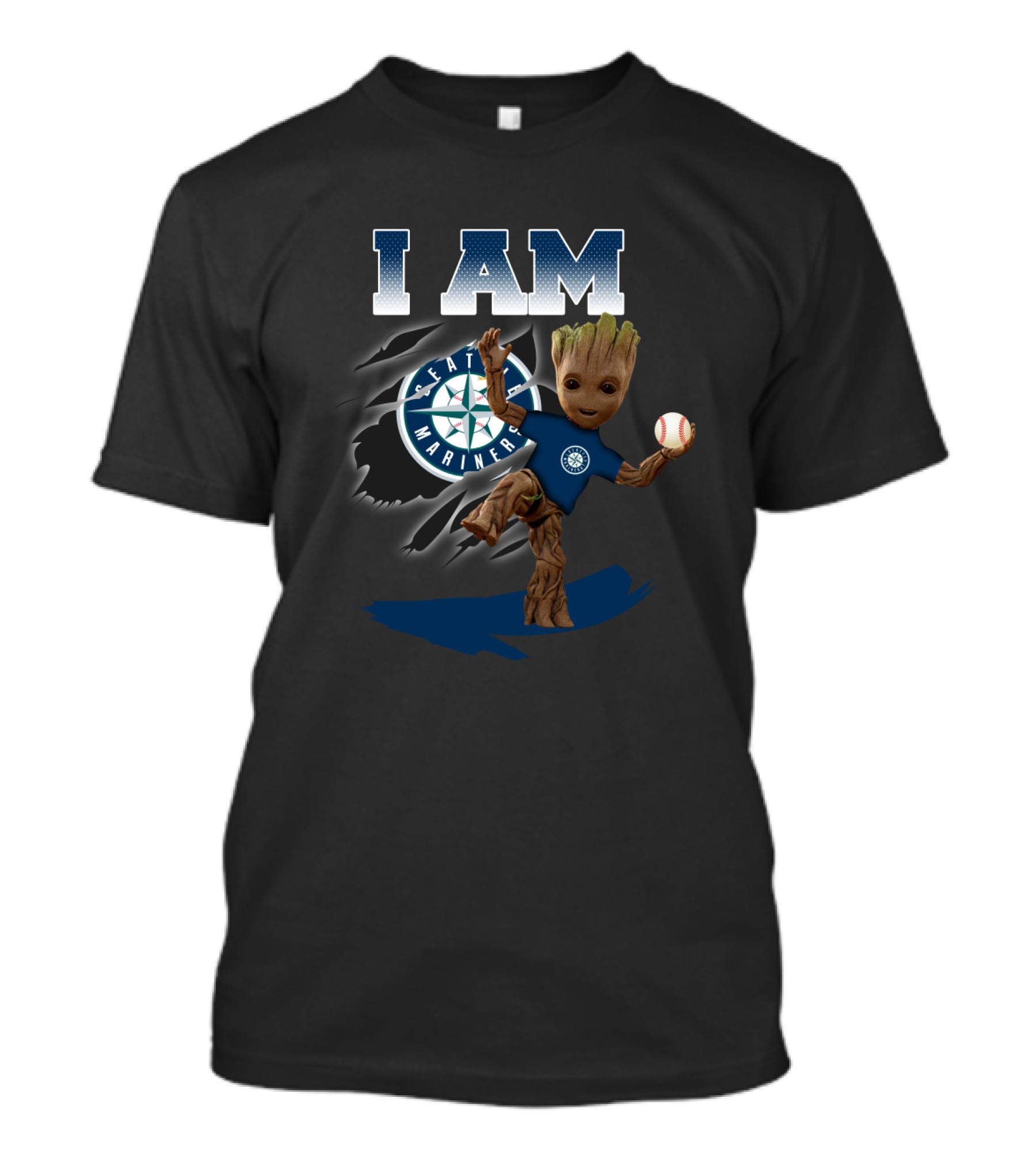 I Am Seattle Mariners Groot Baseball Fan T-Shirt