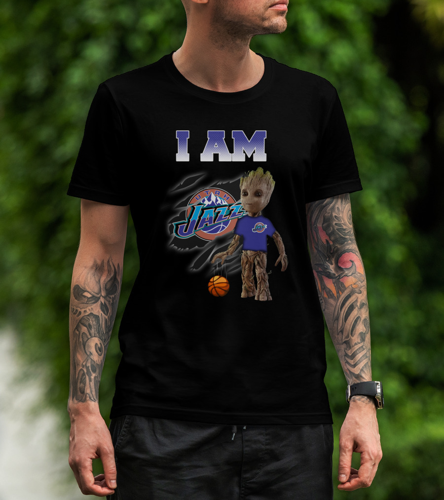 I Am Utah Jazz Groot Basketball Fan T-Shirt