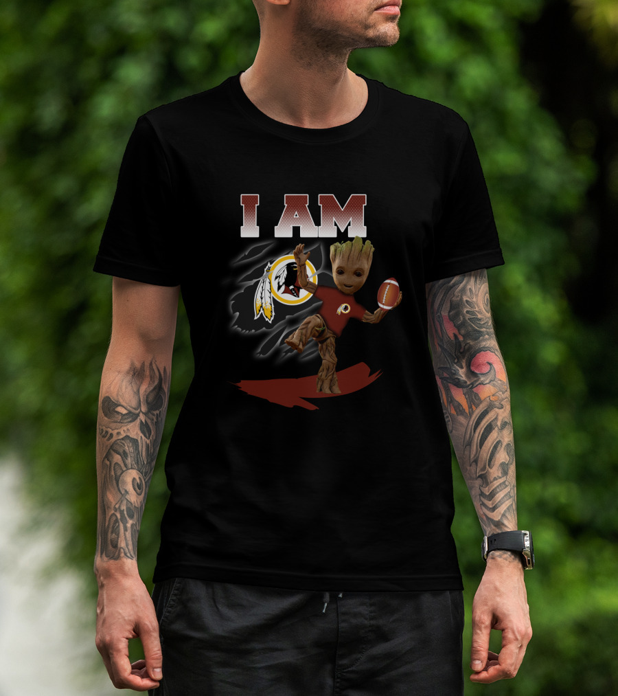 I Am Groot Washington Redskins Football Fan T-Shirt