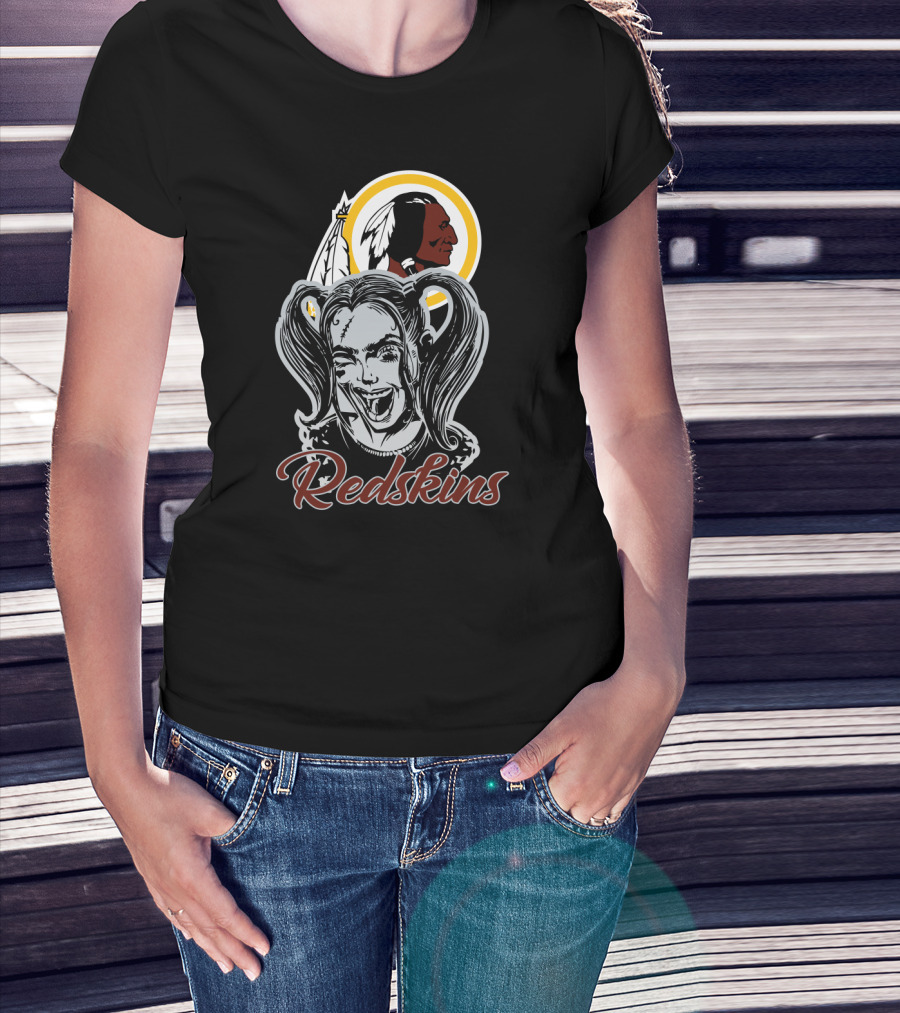 Harley Quinn Redskins Logo Mashup T-Shirt