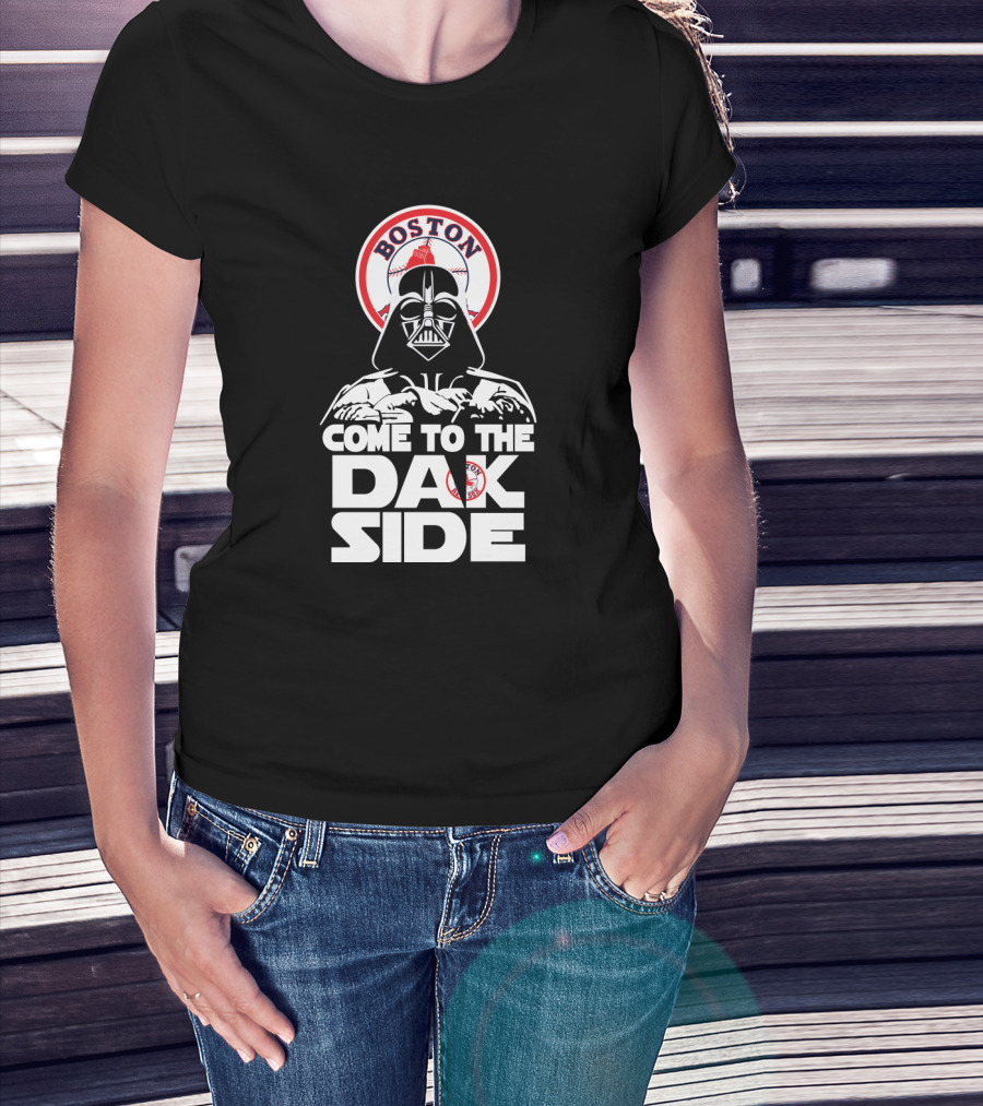 Darth Vader Come To The Dark Side Boston Red Sox Baseball Fan Crossover T-Shirt