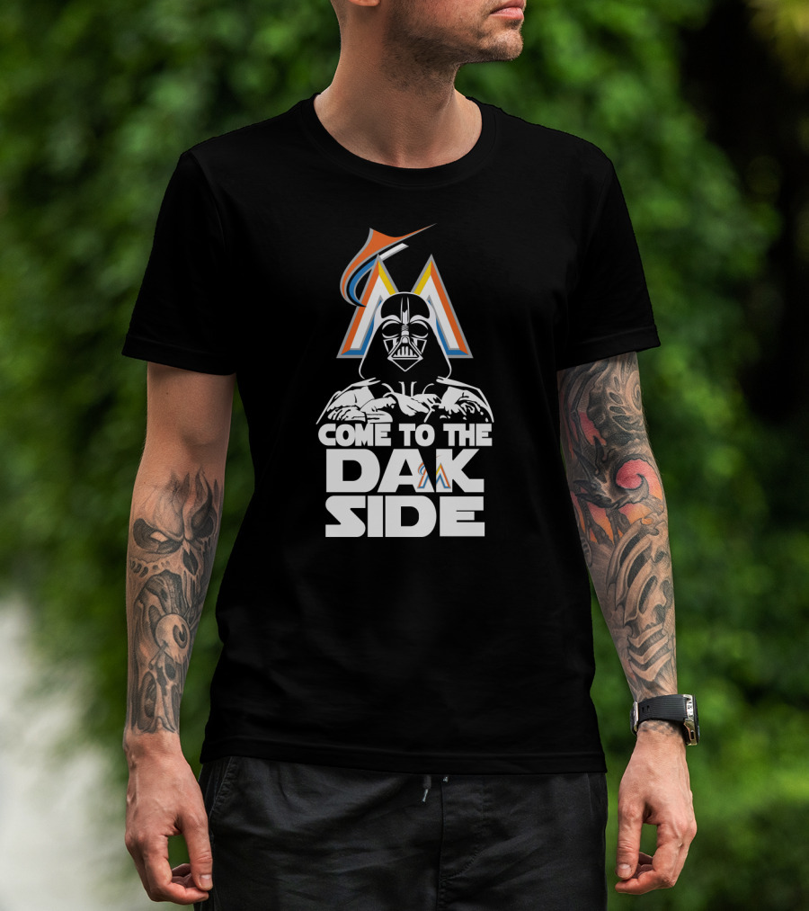 Darth Vader Come To The Dark Side Miami Marlins Fans T-Shirt