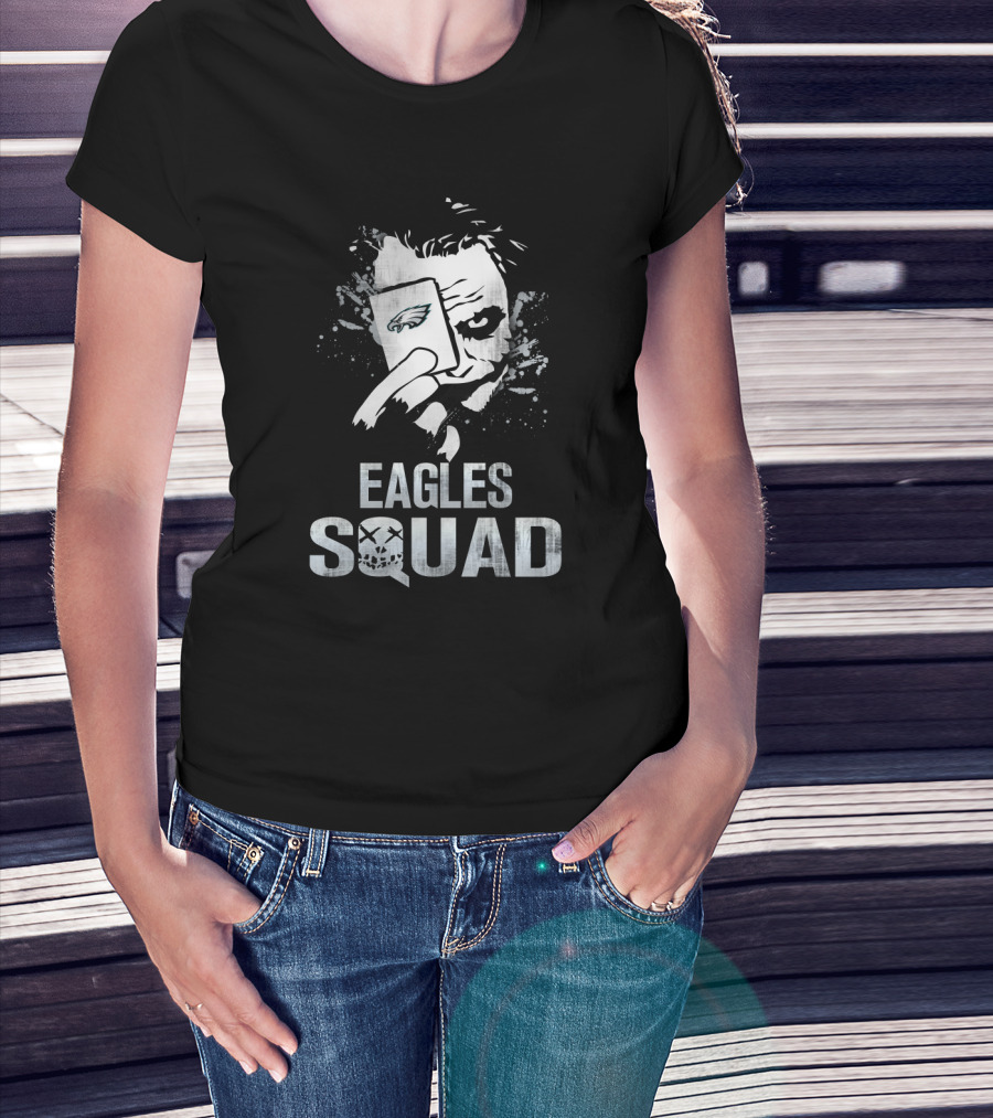 Joker Card And Philadelphia Eagles Squad T-Shirt