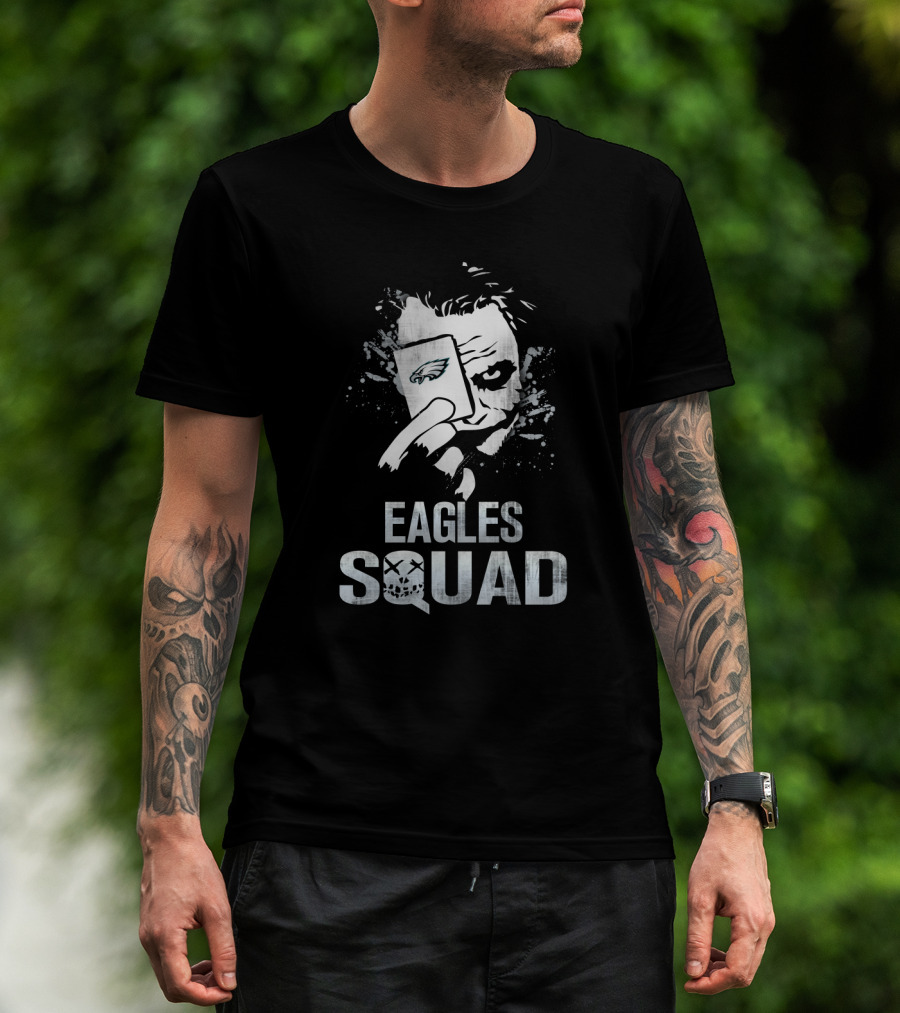 Joker Card And Philadelphia Eagles Squad T-Shirt