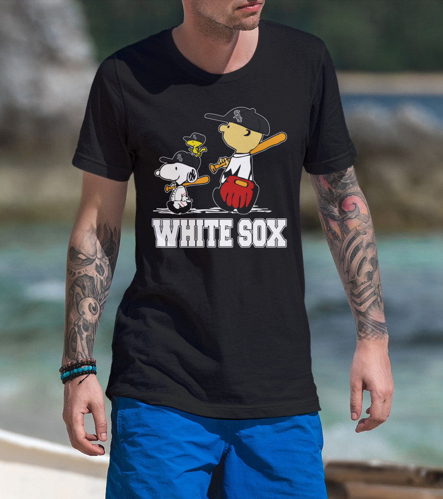 Snoopy Woodstock White Sox Fans T-Shirt