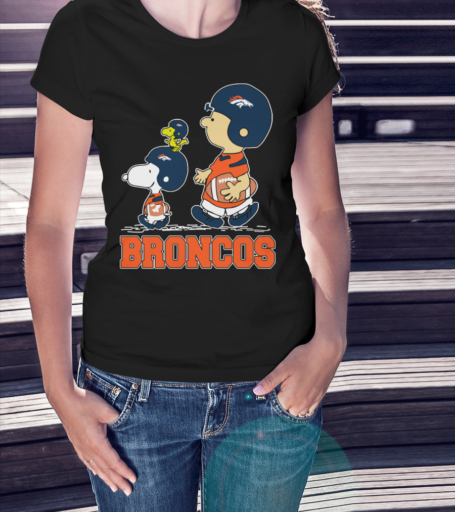 Snoopy And Broncos Football Fans Team Spirit T-Shirt