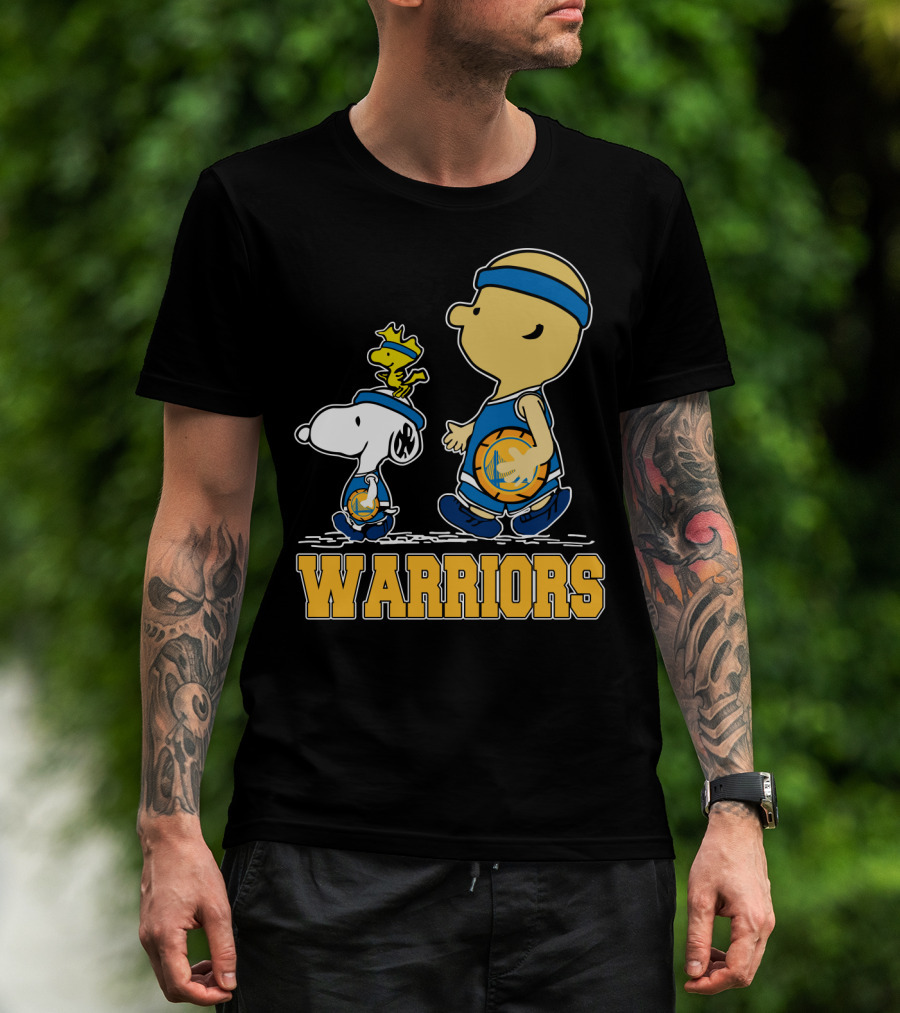 Snoopy And Friends Golden State Warriors Basketball Fans T-Shirt