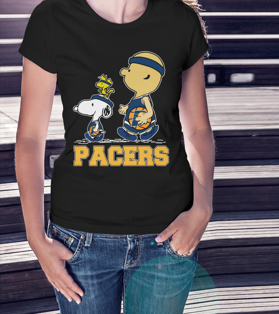 Snoopy And Woodstock Pacers Basketball Fans T-Shirt
