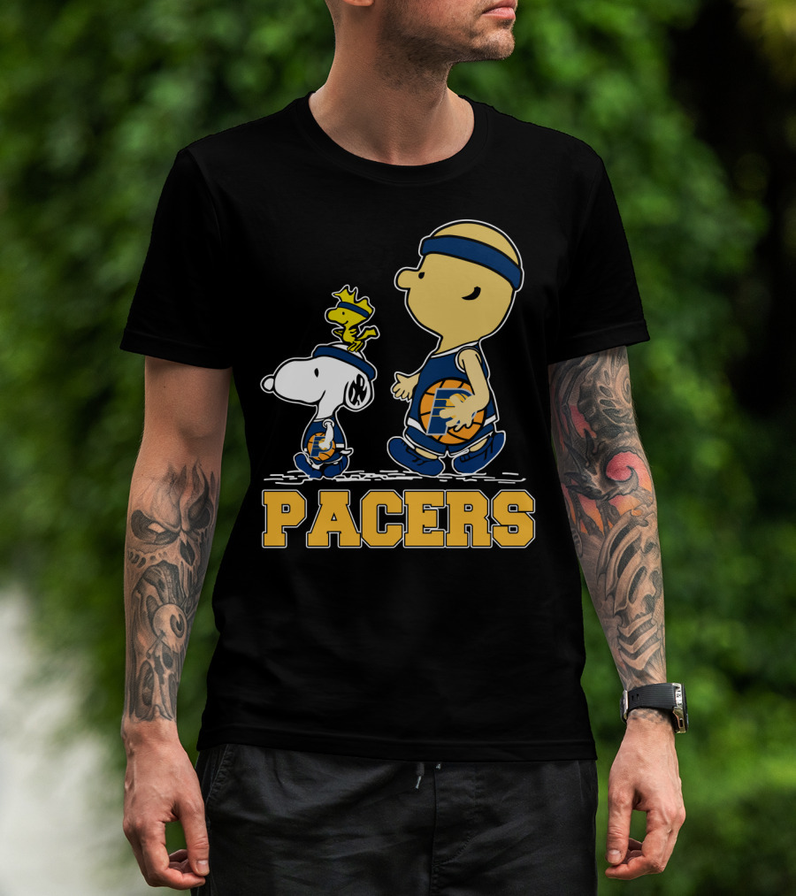 Snoopy And Woodstock Pacers Basketball Fans T-Shirt