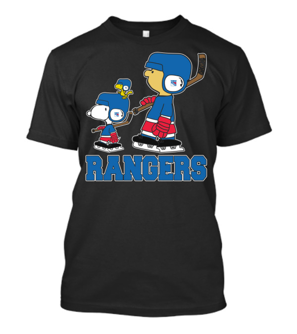 Rangers Snoopy And Woodstock Ice Hockey Team Fans T-Shirt