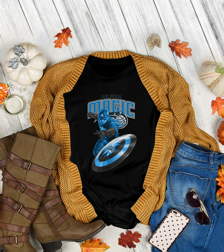 Orlando Magic Captain America Fans Assemblage T-Shirt